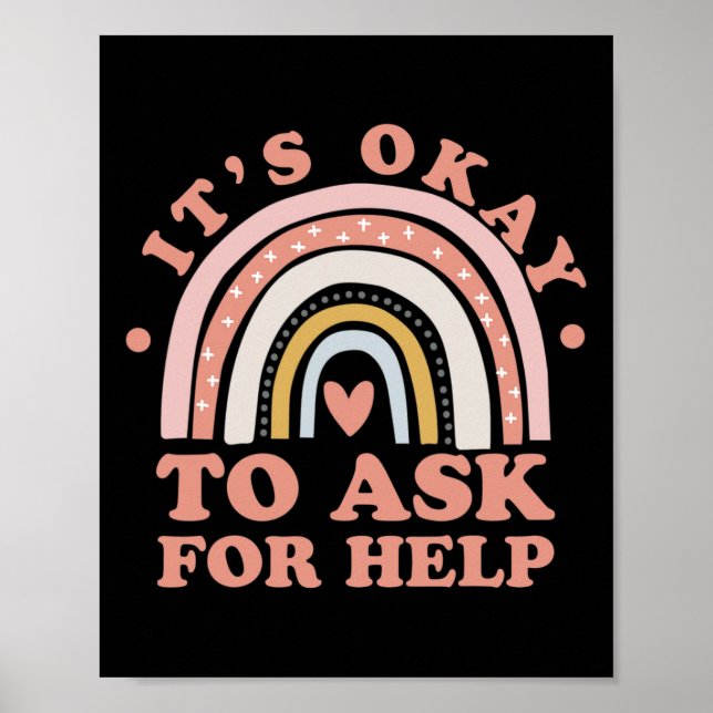 Póster Está bien pedir ayuda - Salud Mental (Frente)
