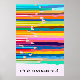 Póster ¡Está bien ser diferente!