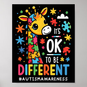 Póster Está Bien Ser Diferente Conciencia Del Autismo Cum