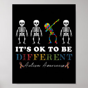 Póster Está Bien Ser Diferente Conciencia del Autismo Dab