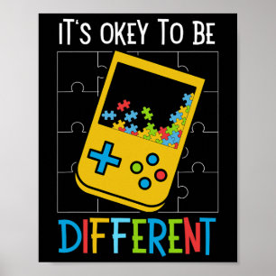 Póster Está bien ser diferente controlador de videojuegos