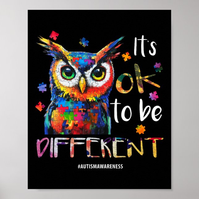 Póster Está bien ser diferente - Lechuza de Conciencia so (Frente)