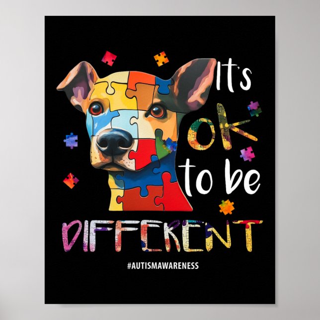 Póster Está bien ser diferente - Perro de la conciencia d (Frente)