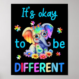 Póster Está Bien Ser Distinto Autismo Conciencia Cul Ele