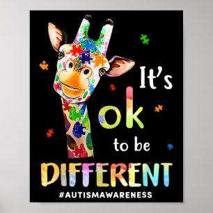 Póster Está Bien Ser El Distinto Rompecabezas Del Autismo