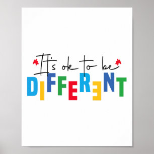 Póster Está bien ser la inclusión de la conciencia sobre