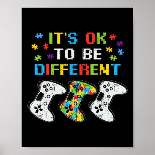 Póster Está Bien Ser Otro Juego De Videojuegos Autismo Aw