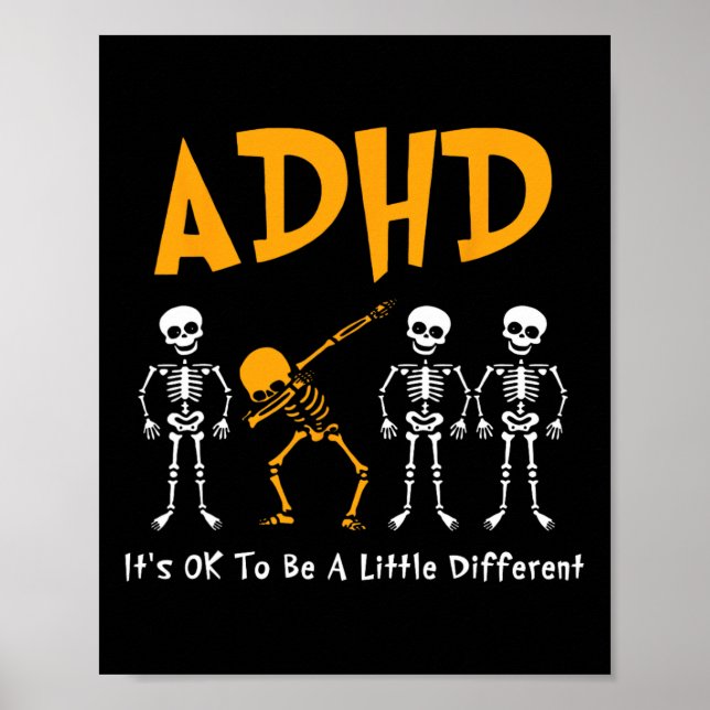 Póster Está bien ser un poco diferente de Adhd Awareness  (Frente)