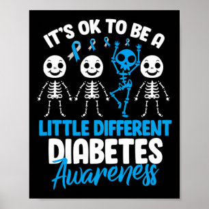 Póster Está bien ser un poco diferente para la diabetes