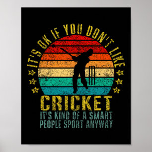 Póster Está Bien Si No Te Gusta Cricket Personas Intelige