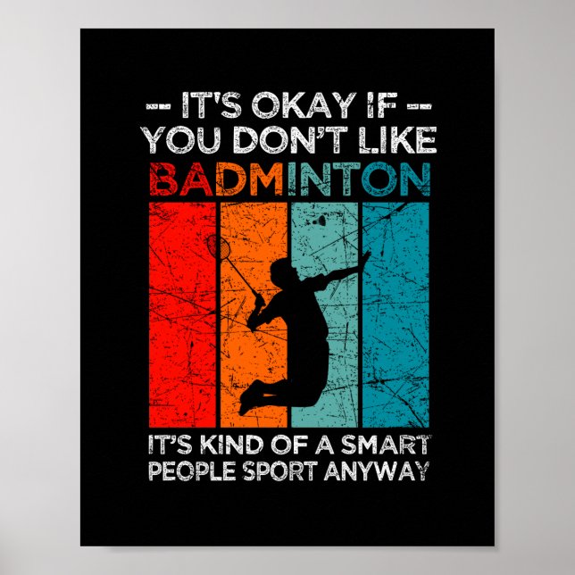Póster Está bien si no te gusta el bádminton (Frente)