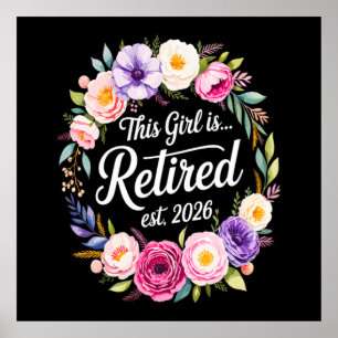 Póster Esta Chica Está Retirada 2026 Retiro Floral