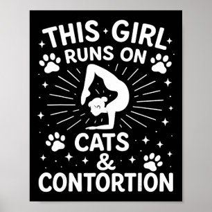 Póster Esta Chica Funciona Con Gatos Y Yoga De Contorsión