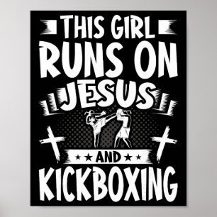 Póster Esta Chica Funciona Con Jesús Y Kickboxing