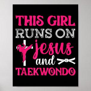 Póster Esta Chica Jesús Taekwondo Mujer Religión Karate