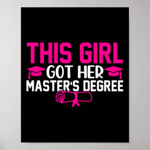 Póster Esta Chica obtuvo su maestría en graduación