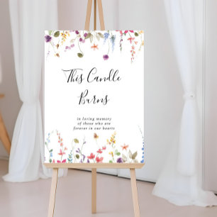 Póster Esta clásica y colorida quema de velas florales
