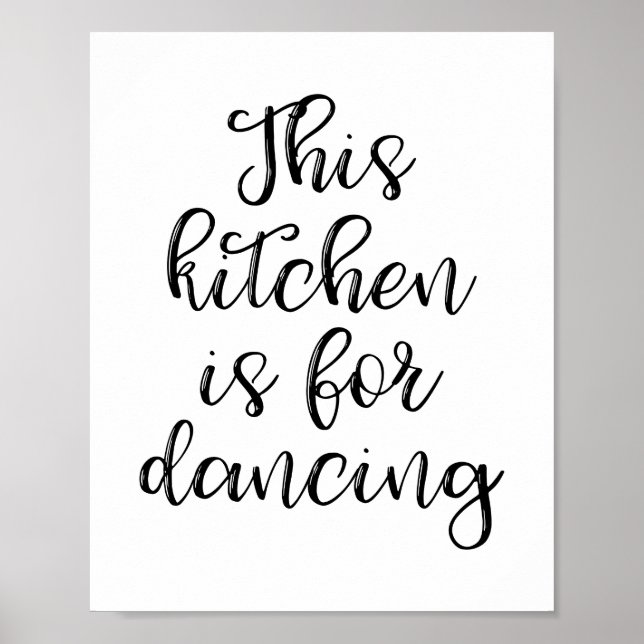Póster Esta Cocina Es Para El Poster De Baile (Frente)