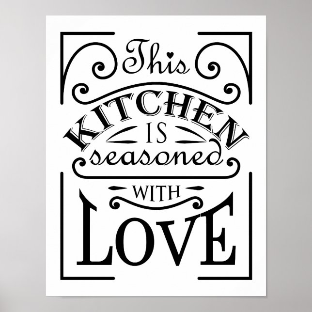 Póster Esta cocina está condimentada con un diseño de cit (Frente)