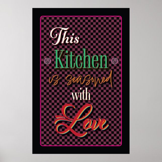 Póster Esta cocina está sazonada con amor (Frente)