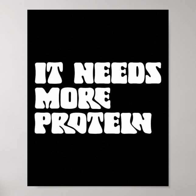 Póster Esta Comida Necesita Más Proteína Lover Bodybuildi (Frente)