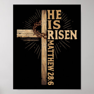 Póster Está Creciendo Pascua Cristiana Jesús Vinta Religi