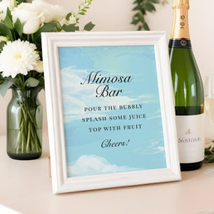 Póster Está en el Rótulo nuboso Nube 9 Shower Mimosa Bar