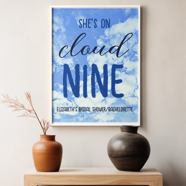 Póster ¡Está en la Nueve Nube! Ducha nupcial/soltera (Subido por el creador)