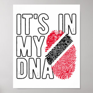 Póster Está En Mi Adn Trinidad Y La Bandera De Tobygo Org
