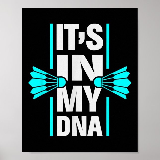 Póster Está En Mi Dna Badminton Shuttle Badminton P (Frente)