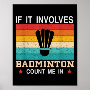 Póster Está En Mi Dna Badminton Shuttle Badminton P