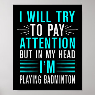 Póster Está En Mi Dna Badminton Shuttle Badminton P