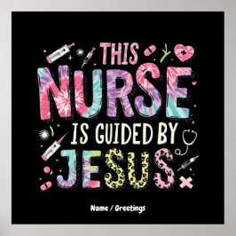 Póster Esta enfermera está guiada por el regalo rellenado