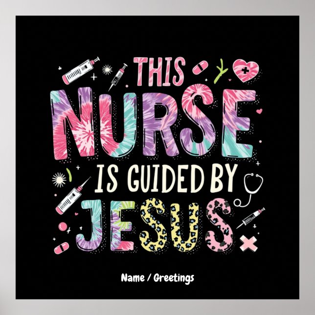 Póster Esta enfermera está guiada por el regalo rellenado (Frente)