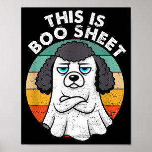 Póster Esta Es Hoja Boo Caniche Negro Perro Retro Hallowe