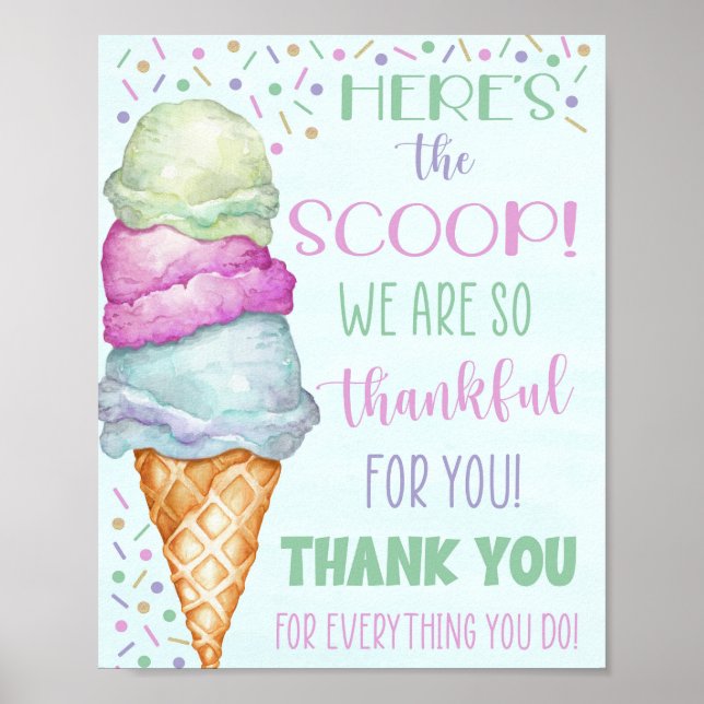 Póster Esta es la apreciación de Scoop Ice Cream (Frente)