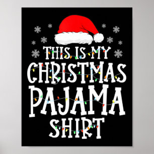Póster Esta Es La Familia Divertida Pajama De Mis Navidad