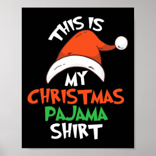 Póster Esta es la familia Pajama de mis Navidades coincid