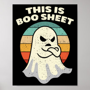 Póster Esta es la hoja de boo Ghost Retro Halloween disfr