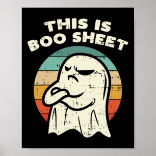 Póster Esta es la hoja de boo Ghost Retro Halloween disfr