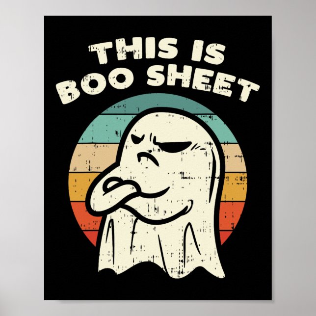 Póster Esta es la hoja de boo Ghost Retro Halloween disfr (Frente)
