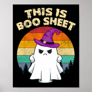 Póster Esta es la hoja de boo Ghost Retro Halloween disfr