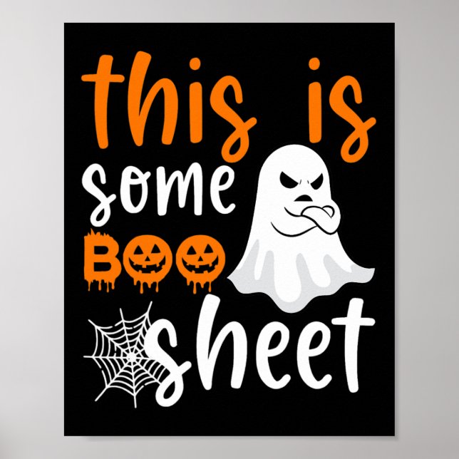 Póster Esta es la hoja de boo Ghost Retro Halloween disfr (Frente)