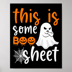 Póster Esta es la hoja de boo Ghost Retro Halloween disfr