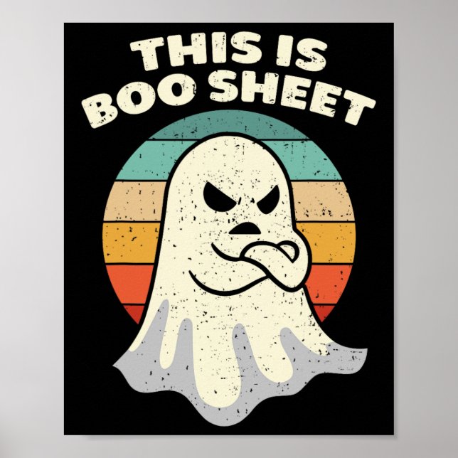 Póster Esta es la hoja de boo Ghost Retro Halloween disfr (Frente)