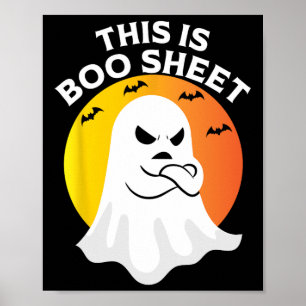 Póster Esta Es La Hoja De Boo Ropa De Halloween Retro