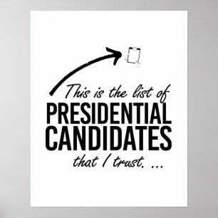 Póster Esta es la lista de candidatos en quienes confío -