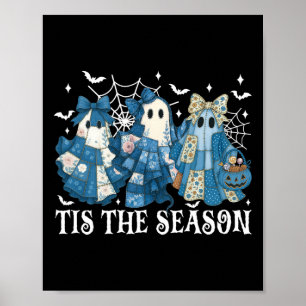 Póster Esta Es La Temporada Azul Patchwork Ghost Pumpkin