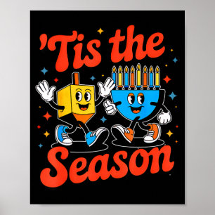 Póster Esta Es La Temporada Feliz Hanukkah Divertido Cha
