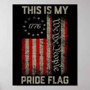 Póster Esta Es Mi Bandera Del Orgullo Estadounidense 4 De